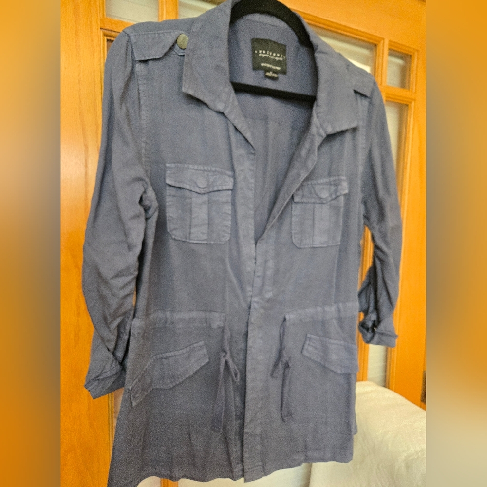 Express Blue Utility Jacket Lightweight Design